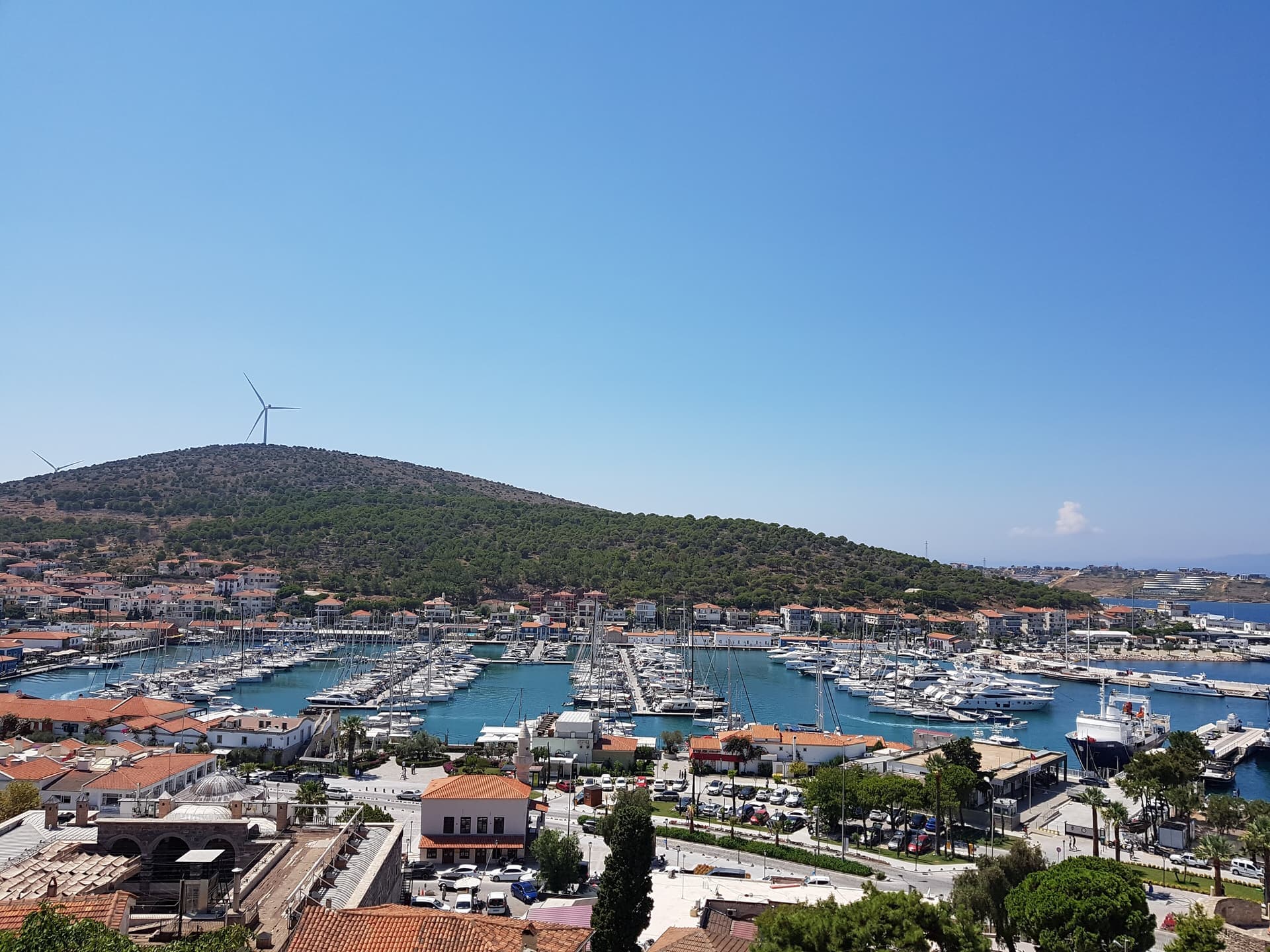 Çeşme marina, havadan